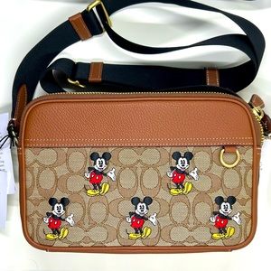 💋Disney X Coach Graham Crossbody - Signature Jacquard With Mickey Mouse Print💋